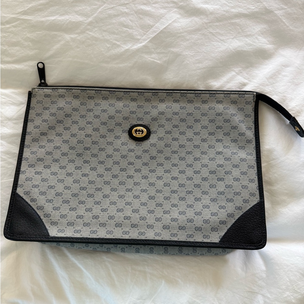 Gucci Black and Gray clutch  Bag
